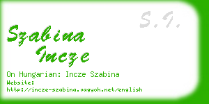 szabina incze business card